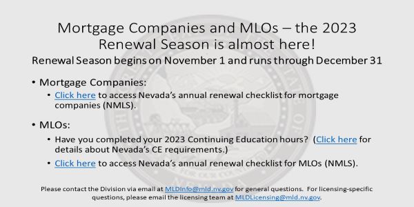 Mortgage Companies and MLOs - the 2023 renewal season is almost here!
